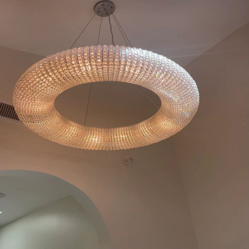 Hala Crystal Round LED Chandelier 59"