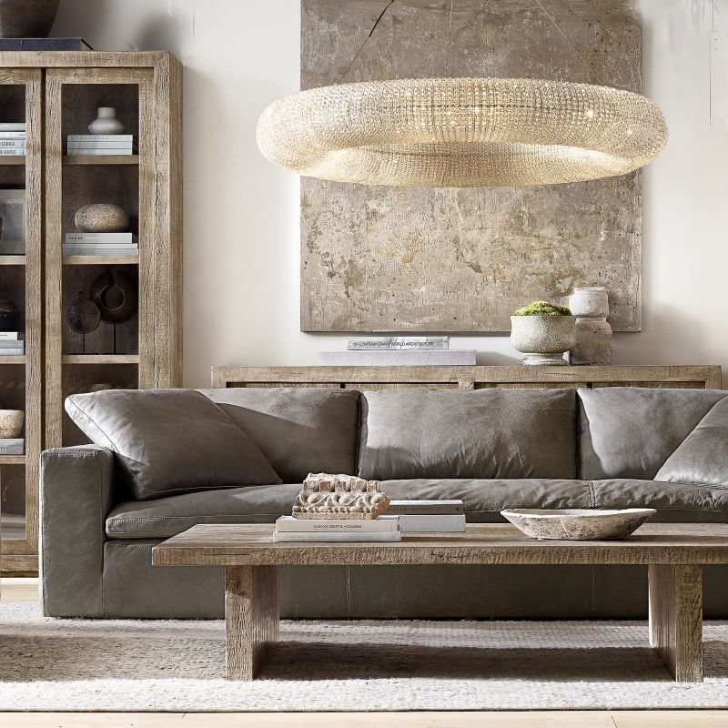 Hala Crystal Smoked Round LED Chandelier 72" chandeliers for dining room,chandeliers for stairways,chandeliers for foyer,chandeliers for bedrooms,chandeliers for kitchen,chandeliers for living room Rbrights   