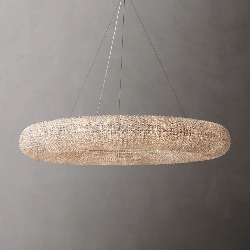 Hala Crystal Smoked Round LED Chandelier 72" chandeliers for dining room,chandeliers for stairways,chandeliers for foyer,chandeliers for bedrooms,chandeliers for kitchen,chandeliers for living room Rbrights   