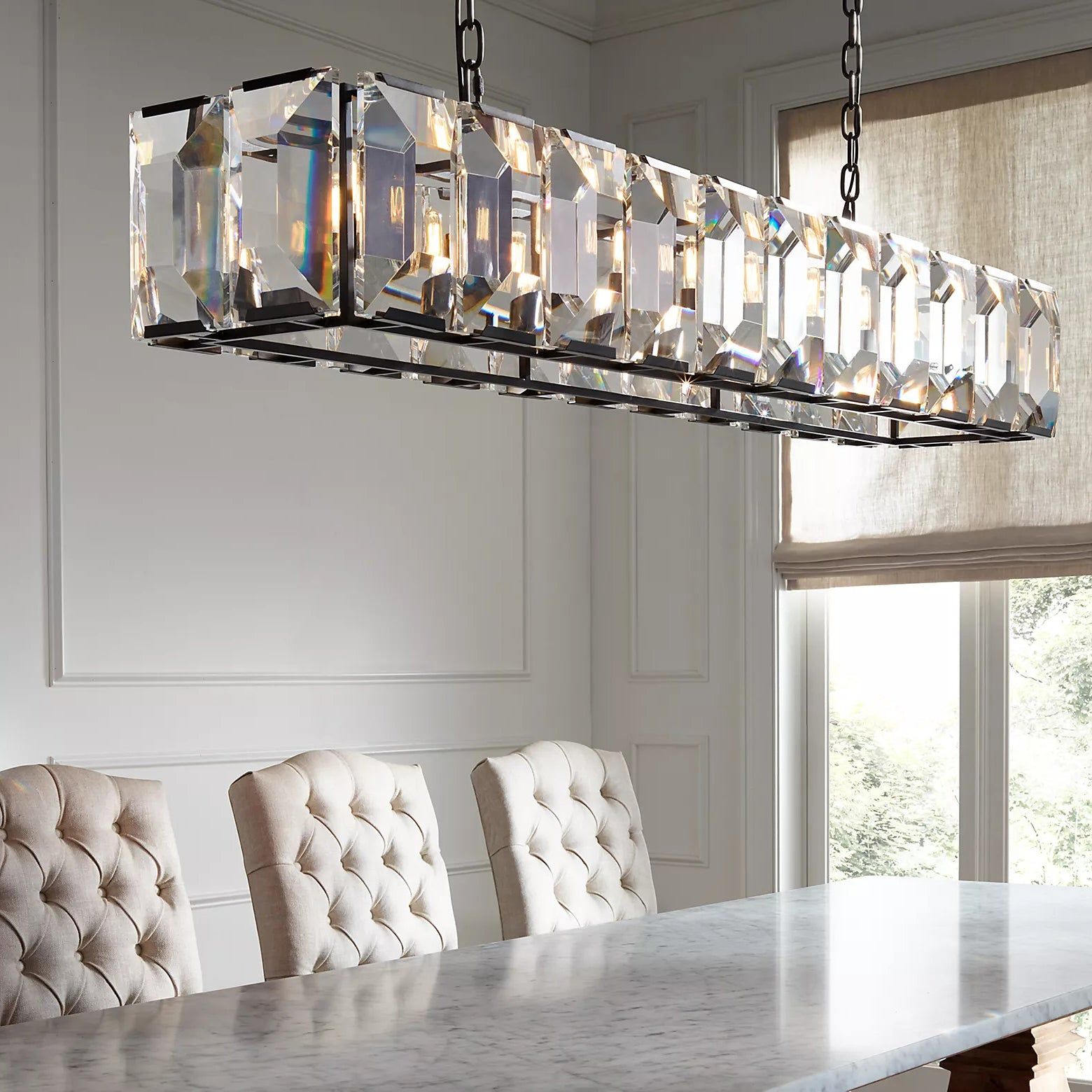 Harson Crystal Rectangular Chandelier