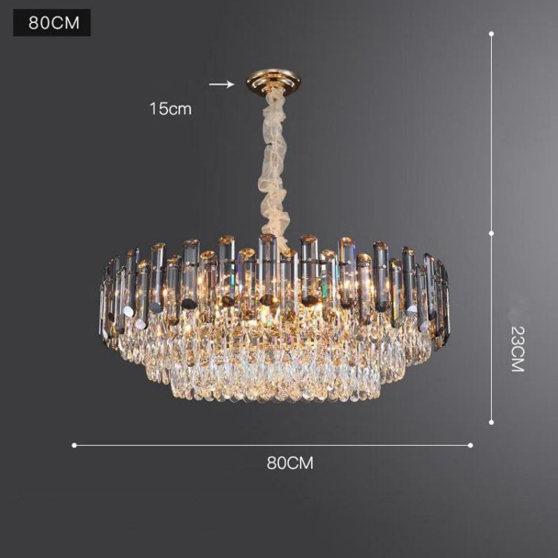 Irey Luxury Crystal Chandelier chandeliers for dining room,chandeliers for stairways,chandeliers for foyer,chandeliers for bedrooms,chandeliers for kitchen,chandeliers for living room Rbrights 31.4"D  