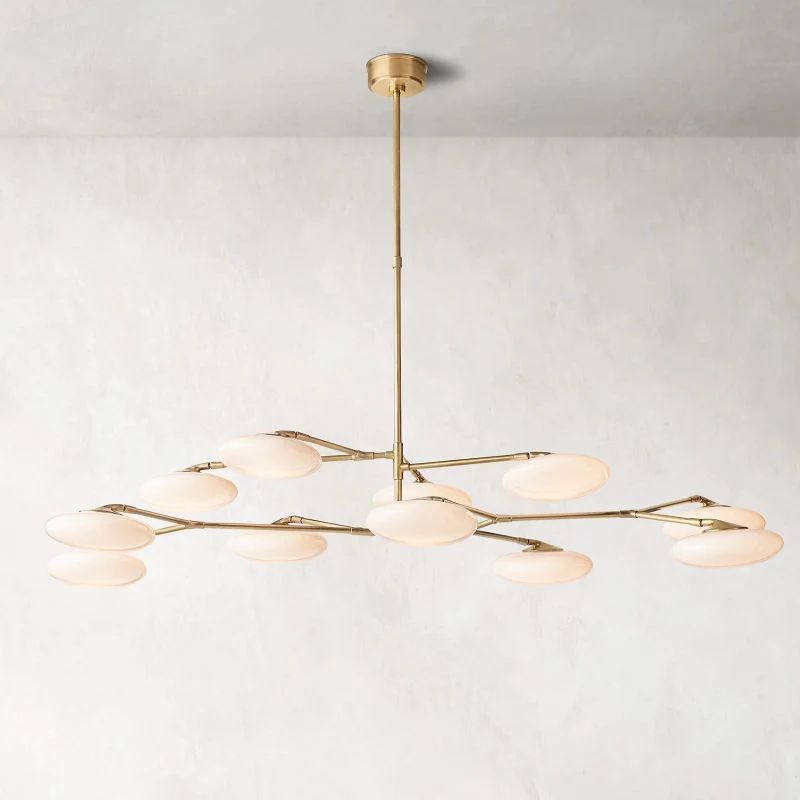 Iris Linear Chandelier 65" 吊灯 rbrights Natural Brass  