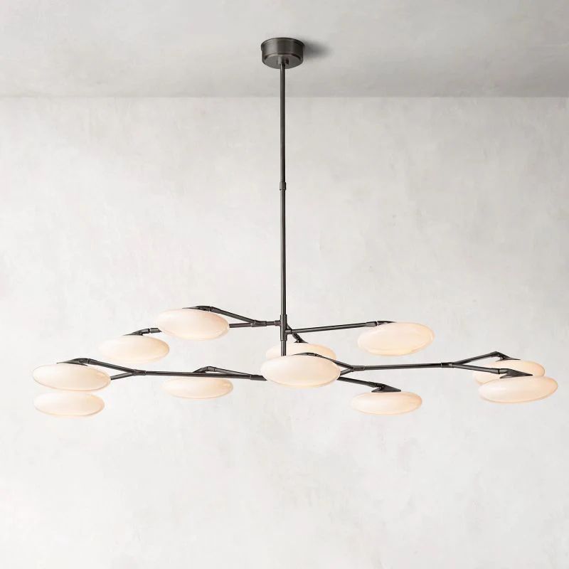 Iris Linear Chandelier 65" 吊灯 rbrights Matte Black  