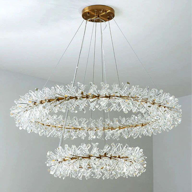 Isaber 2-Tier Ring Crystal Chandelier chandeliers for dining room,chandeliers for stairways,chandeliers for foyer,chandeliers for bedrooms,chandeliers for kitchen,chandeliers for living room Rbrights   