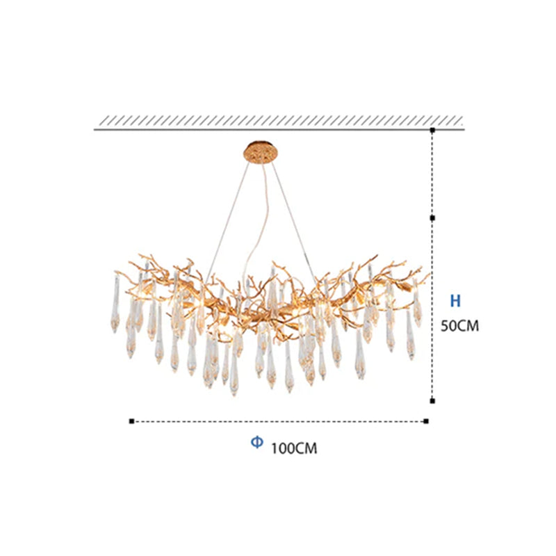 Jana Postmodern Crystal Creative Branch Chandelier chandeliers for dining room,chandeliers for stairways,chandeliers for foyer,chandeliers for bedrooms,chandeliers for kitchen,chandeliers for living room Rbrights   