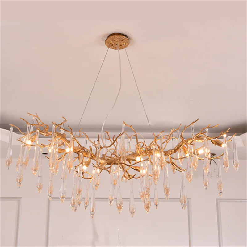Jana Postmodern Crystal Creative Branch Chandelier chandeliers for dining room,chandeliers for stairways,chandeliers for foyer,chandeliers for bedrooms,chandeliers for kitchen,chandeliers for living room Rbrights   