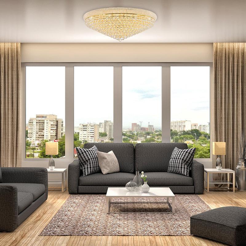 Kaler Elegant Luxury Ceiling Mounted Chandelier 42" D, Crystal Mounted Chandelier chandeliers for dining room,chandeliers for stairways,chandeliers for foyer,chandeliers for bedrooms,chandeliers for kitchen,chandeliers for living room Rbrights   