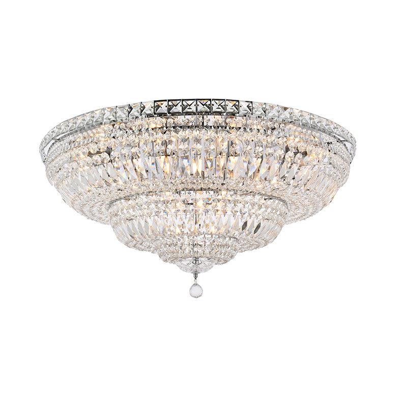 Kaler Elegant Luxury Chrome Ceiling Mounted Chandelier 36" D chandeliers for dining room,chandeliers for stairways,chandeliers for foyer,chandeliers for bedrooms,chandeliers for kitchen,chandeliers for living room Rbrights   