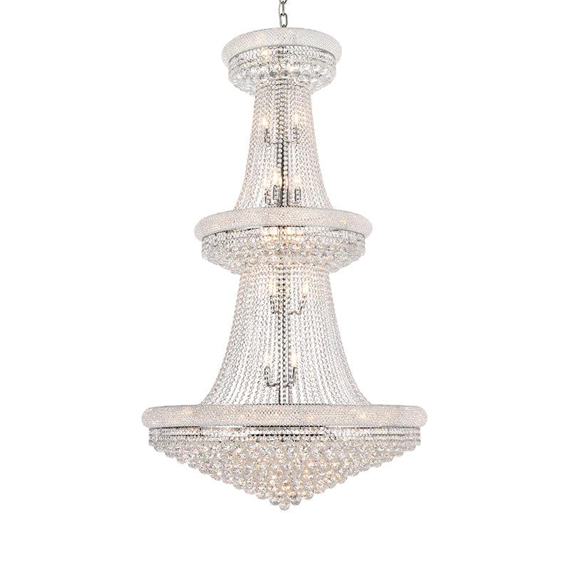 Kaler Elegant Luxury Living Room Three Tier Crystal Chandelier 42" D chandeliers for dining room,chandeliers for stairways,chandeliers for foyer,chandeliers for bedrooms,chandeliers for kitchen,chandeliers for living room Rbrights   
