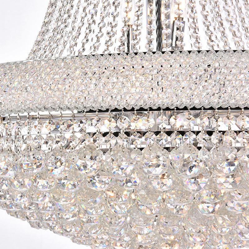 Kaler Elegant Luxury Living Room Three Tier Crystal Chandelier 42" D chandeliers for dining room,chandeliers for stairways,chandeliers for foyer,chandeliers for bedrooms,chandeliers for kitchen,chandeliers for living room Rbrights   