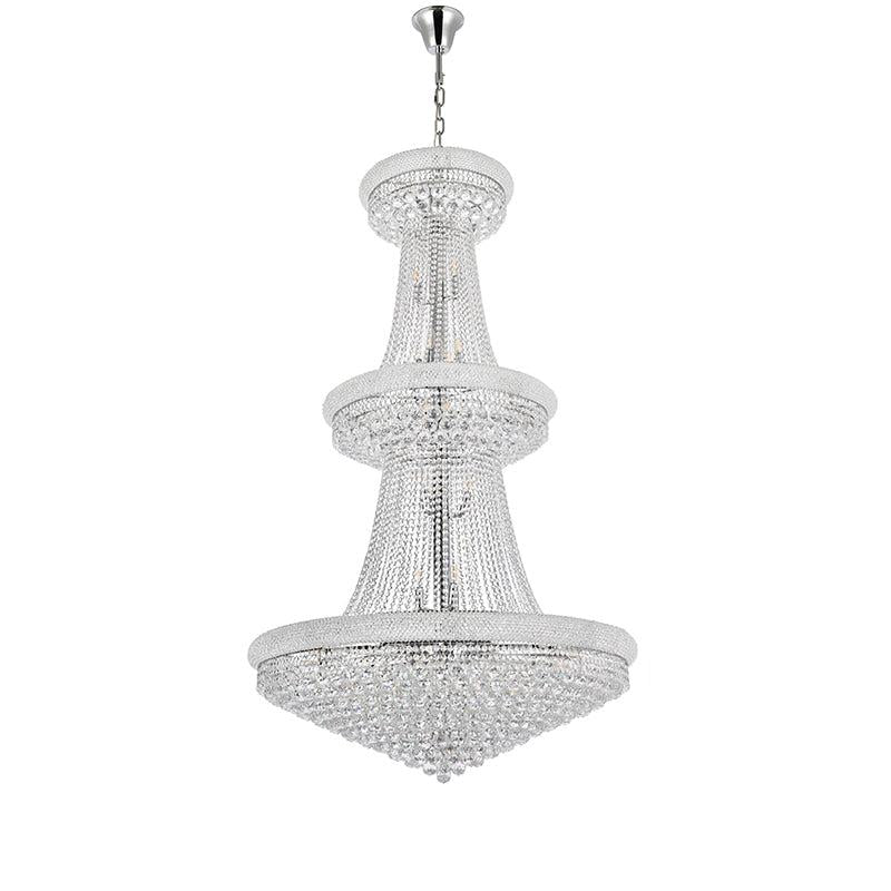Kaler Elegant Luxury Living Room Three Tier Crystal Chandelier 42" D chandeliers for dining room,chandeliers for stairways,chandeliers for foyer,chandeliers for bedrooms,chandeliers for kitchen,chandeliers for living room Rbrights   