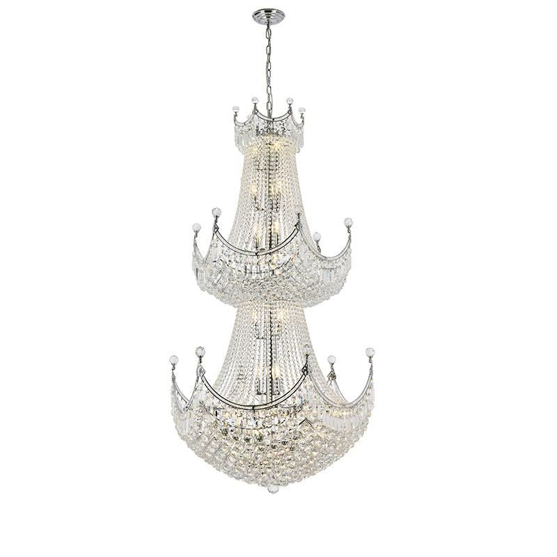 Kaler Elegant Luxury Three Tier Large Crystal Chandelier 36" D chandeliers for dining room,chandeliers for stairways,chandeliers for foyer,chandeliers for bedrooms,chandeliers for kitchen,chandeliers for living room Rbrights   