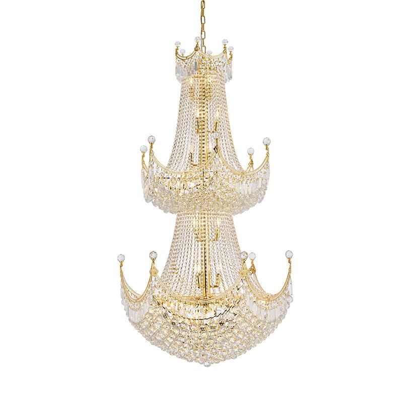 Kaler Elegant Luxury Three Tier Large Crystal Chandelier 36" D chandeliers for dining room,chandeliers for stairways,chandeliers for foyer,chandeliers for bedrooms,chandeliers for kitchen,chandeliers for living room Rbrights   