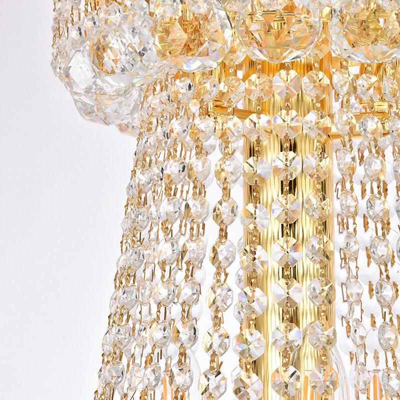 Kaler Elegant Luxury Living Room Three Tier Crystal Chandelier 30" D chandeliers for dining room,chandeliers for stairways,chandeliers for foyer,chandeliers for bedrooms,chandeliers for kitchen,chandeliers for living room Rbrights   