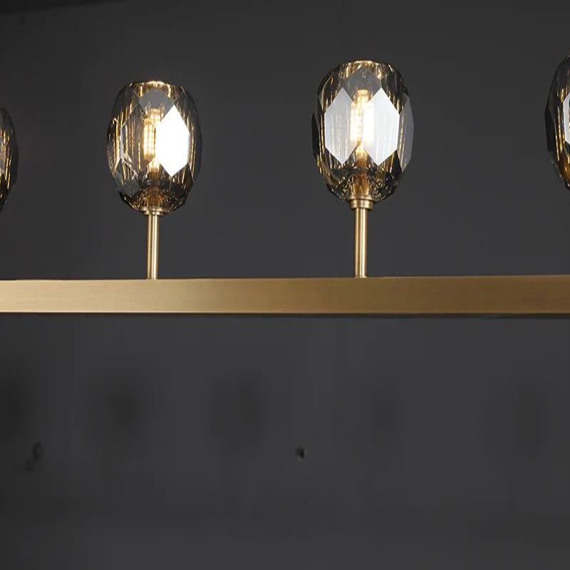 Kristal Smoke Glass Linear Chandelier 60"