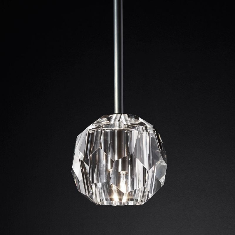 Kristal Glass Stick Pendant Pendant for living room,Pendant for kitchen,Pendant for bathrooms,Pendant for bedrooms,Pendant for foyer,Pendant for stairways,Pendant for dining room Rbrights Matte Black Clear 