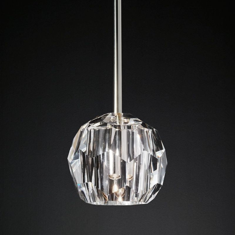 Kristal Glass Stick Pendant Pendant for living room,Pendant for kitchen,Pendant for bathrooms,Pendant for bedrooms,Pendant for foyer,Pendant for stairways,Pendant for dining room Rbrights Polished Nickel Clear 