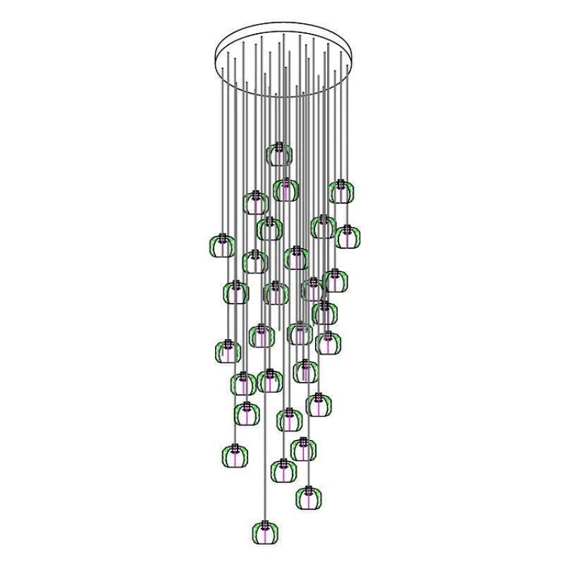 Kristal Series Glass Chandelier
