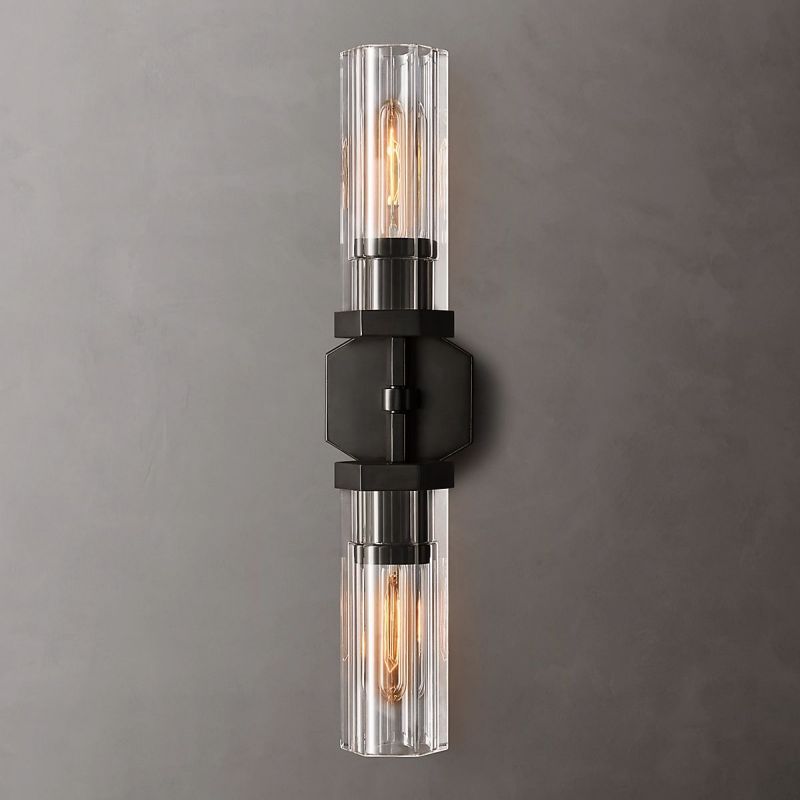 Lambert Hexagonal Linear Wall Lamp (short) chandeliers for dining room,chandeliers for stairways,chandeliers for foyer,chandeliers for bedrooms,chandeliers for kitchen,chandeliers for living room Rbrights   