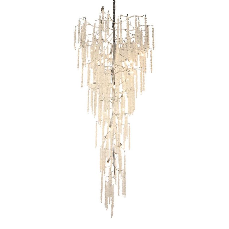 Lola Crystal Raindrop Chandelier Gold Tree Branch Chandeliers