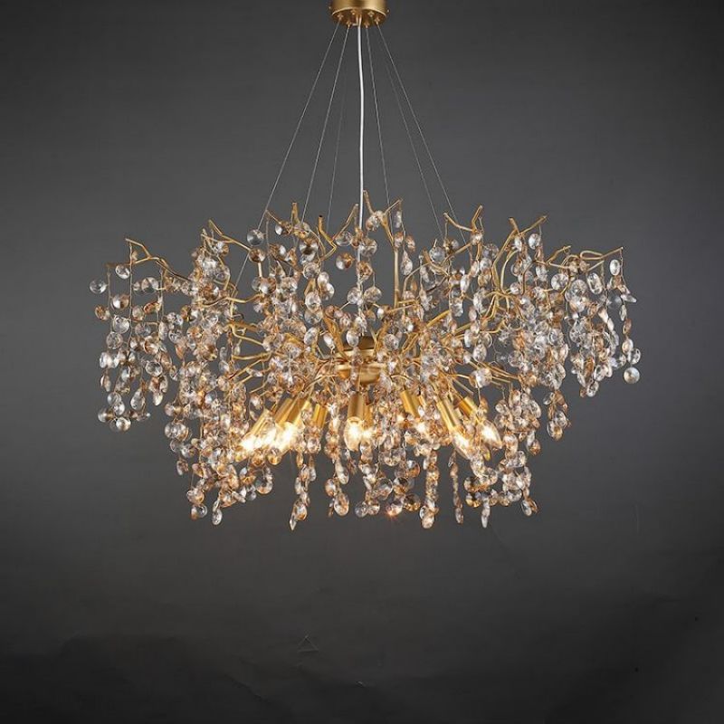 Lola Art Deco Modern Gold Chandelier Light Fixture Tree Chandelier chandeliers for dining room,chandeliers for stairways,chandeliers for foyer,chandeliers for bedrooms,chandeliers for kitchen,chandeliers for living room Rbrights   