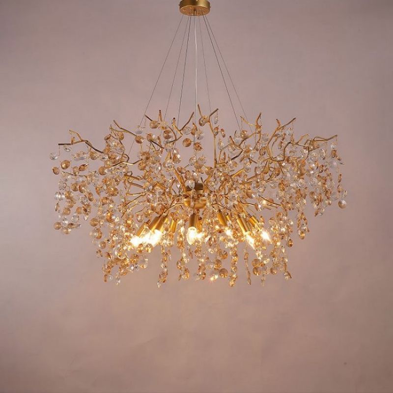 Lola Art Deco Modern Gold Chandelier Light Fixture Tree Chandelier chandeliers for dining room,chandeliers for stairways,chandeliers for foyer,chandeliers for bedrooms,chandeliers for kitchen,chandeliers for living room Rbrights   