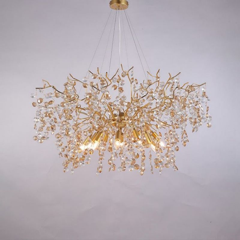 Lola Art Deco Modern Gold Chandelier Light Fixture Tree Chandelier chandeliers for dining room,chandeliers for stairways,chandeliers for foyer,chandeliers for bedrooms,chandeliers for kitchen,chandeliers for living room Rbrights   