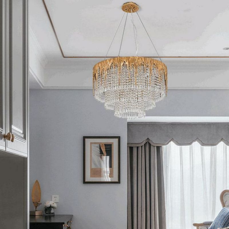 Lola Crystal Cascade Chandelier chandeliers for dining room,chandeliers for stairways,chandeliers for foyer,chandeliers for bedrooms,chandeliers for kitchen,chandeliers for living room Rbrights   