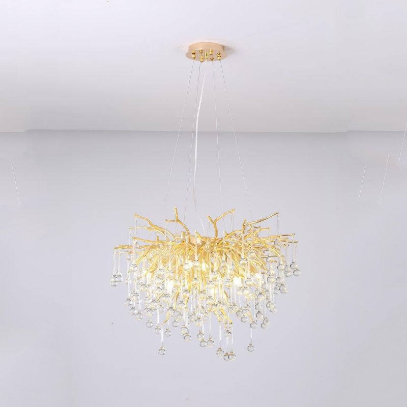 Lola Modern Crystal Tree Branch Chandelier 23.6" D chandeliers for dining room,chandeliers for stairways,chandeliers for foyer,chandeliers for bedrooms,chandeliers for kitchen,chandeliers for living room Rbrights   