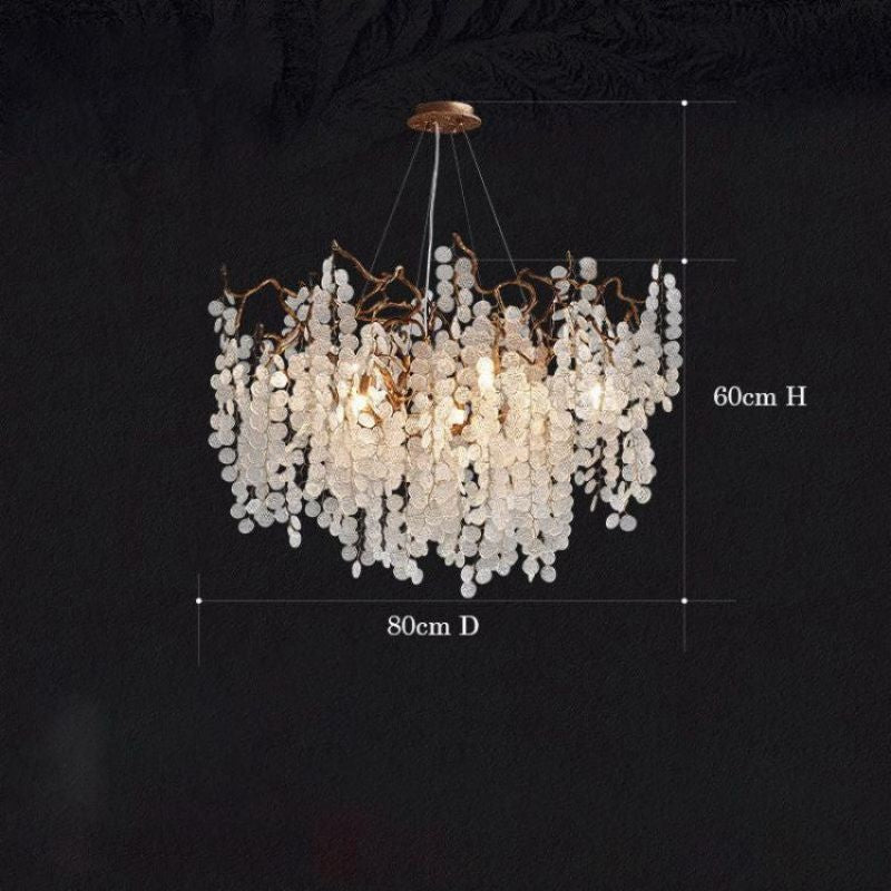 Lola Modern Gold Chandelier Light Fixture, Round Branch Chandelier chandeliers for dining room,chandeliers for stairways,chandeliers for foyer,chandeliers for bedrooms,chandeliers for kitchen,chandeliers for living room Rbrights   