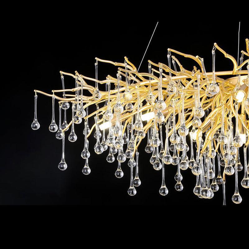 Lola Modern Raindrop Tree Branch Crystal Chandelier 47.5" L chandeliers for dining room,chandeliers for stairways,chandeliers for foyer,chandeliers for bedrooms,chandeliers for kitchen,chandeliers for living room Rbrights   