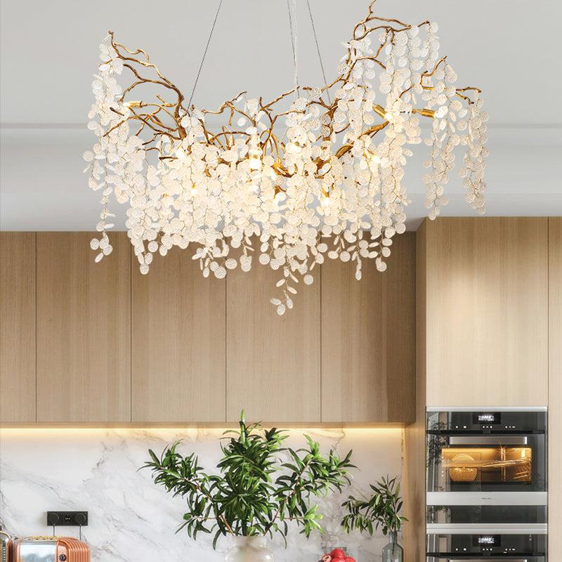 Lola Oval Gold Chandelier Light Fixture, Large Chandelier Lighting chandeliers for dining room,chandeliers for stairways,chandeliers for foyer,chandeliers for bedrooms,chandeliers for kitchen,chandeliers for living room Rbrights 39.5" L  