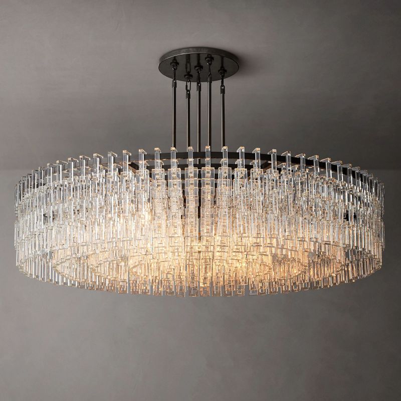 Marigna Round Chandelier 60" chandeliers for dining room,chandeliers for stairways,chandeliers for foyer,chandeliers for bedrooms,chandeliers for kitchen,chandeliers for living room Rbrights Polished Nickel  