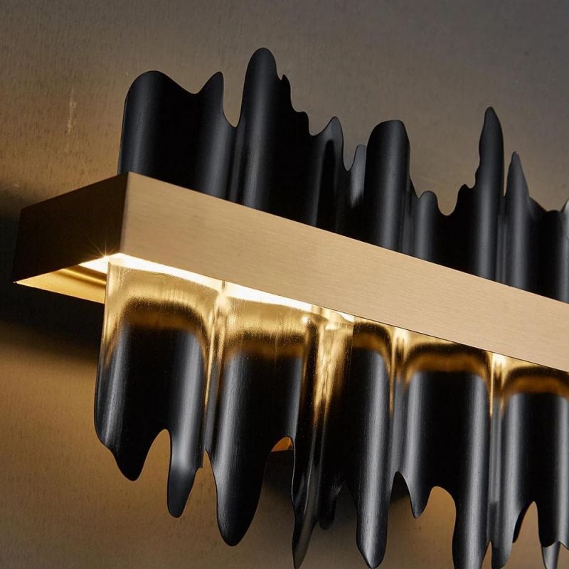 Maylisa Modern Brushed Black Wall Sconce W17" wall sconce for bedroom,wall sconce for dining room,wall sconce for stairways,wall sconce for foyer,wall sconce for bathrooms,wall sconce for kitchen,wall sconce for living room Rbrights   