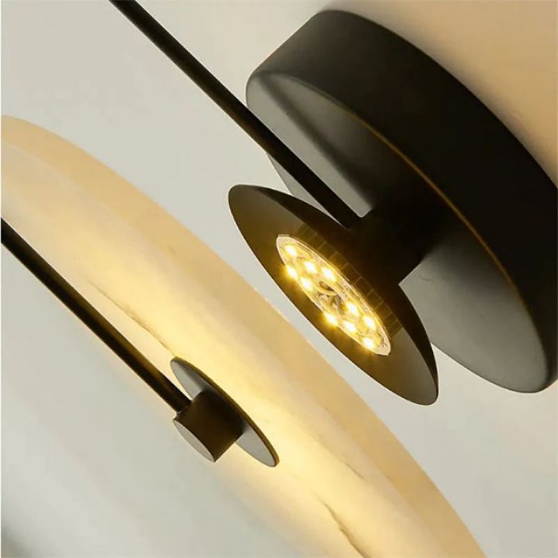 Modern Disc Alabaster Wall Sconce