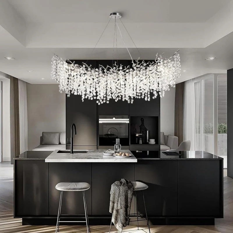 Modern Tree Branch Crystal Chandelier