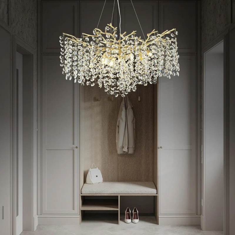 Modern Tree Branch Crystal Chandelier
