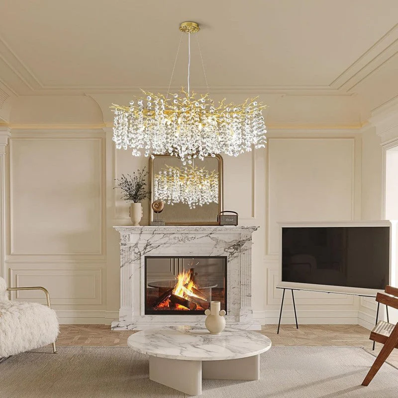 Modern Tree Branch Crystal Chandelier