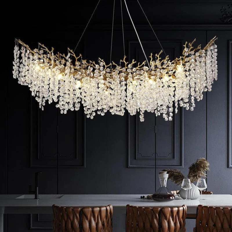 Modern Tree Branch Crystal Chandelier