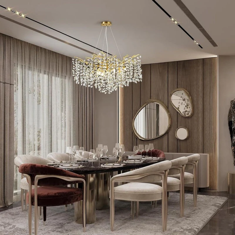 Modern Tree Branch Crystal Chandelier