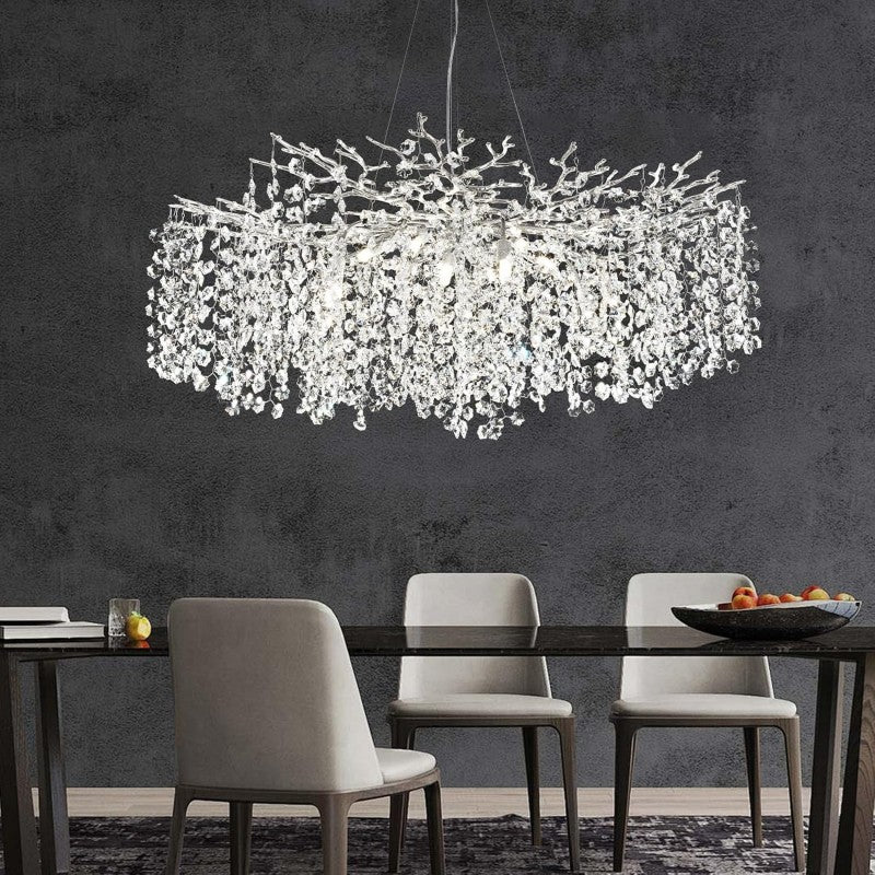 Modern Tree Branch Crystal Chandelier