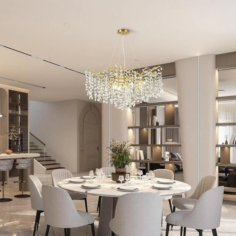 Modern Tree Branch Crystal Chandelier