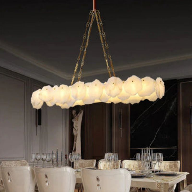 Nasile Linear Alabaster Chandelier 吊灯 rbrights   
