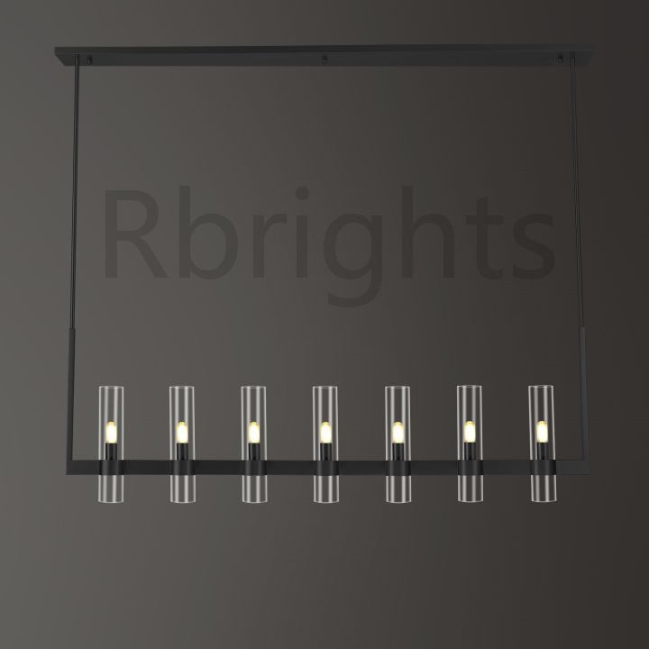 Olivia Linear Chandelier Art Blown Glass 59"