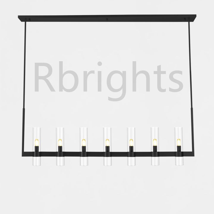 Olivia Linear Chandelier Art Blown Glass 59"