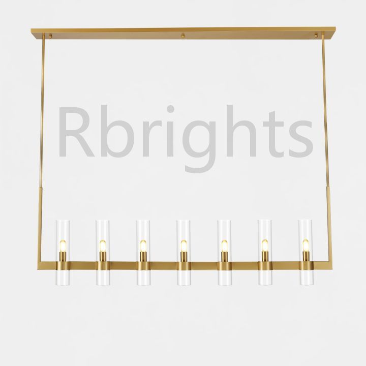 Olivia Linear Chandelier Art Blown Glass 59"