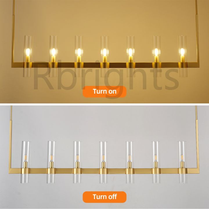 Olivia Linear Chandelier Art Blown Glass 59"