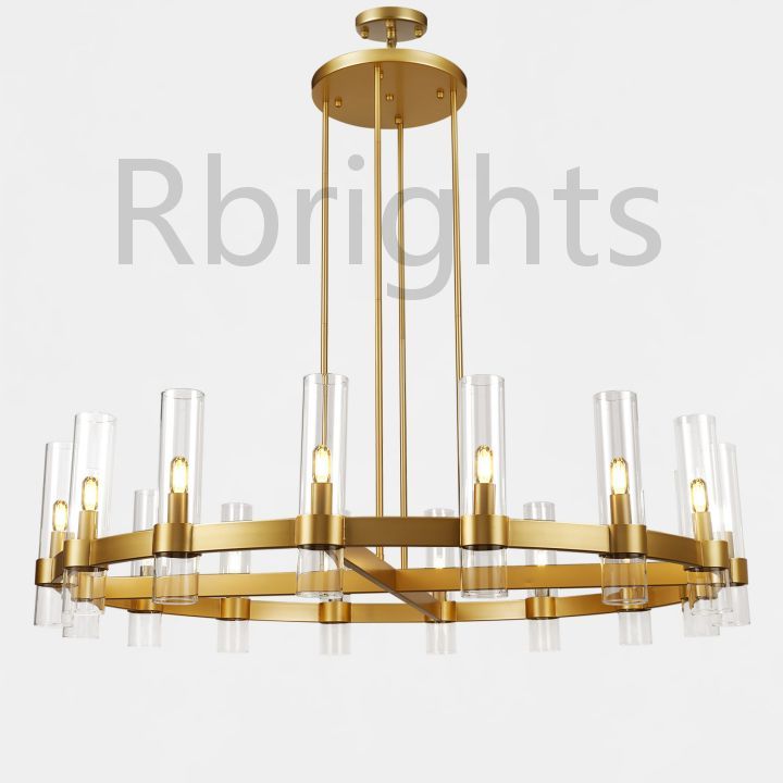 Olivia Round Chandelier Art Blown Glass 48"