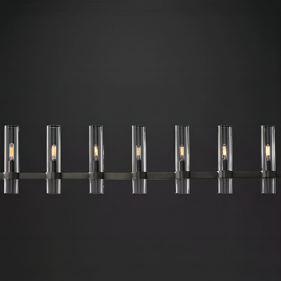 Olivia Linear Chandelier Art Blown Glass 48" chandeliers for dining room,chandeliers for stairways,chandeliers for foyer,chandeliers for bedrooms,chandeliers for kitchen,chandeliers for living room Rbrights   