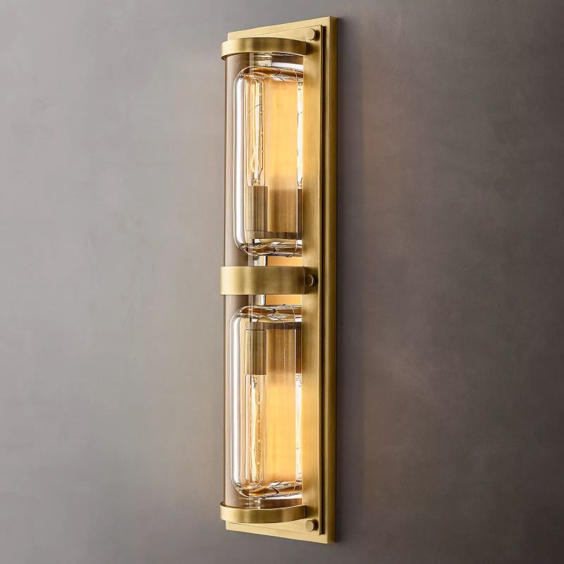 Outdoor Linear Grand Wall Sconce chandeliers for dining room,chandeliers for stairways,chandeliers for foyer,chandeliers for bedrooms,chandeliers for kitchen,chandeliers for living room Rbrights Lacquered Burnished Brass  